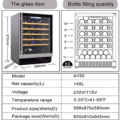 ArgentCave Lumen 50-Bottle Wine Refrigerator