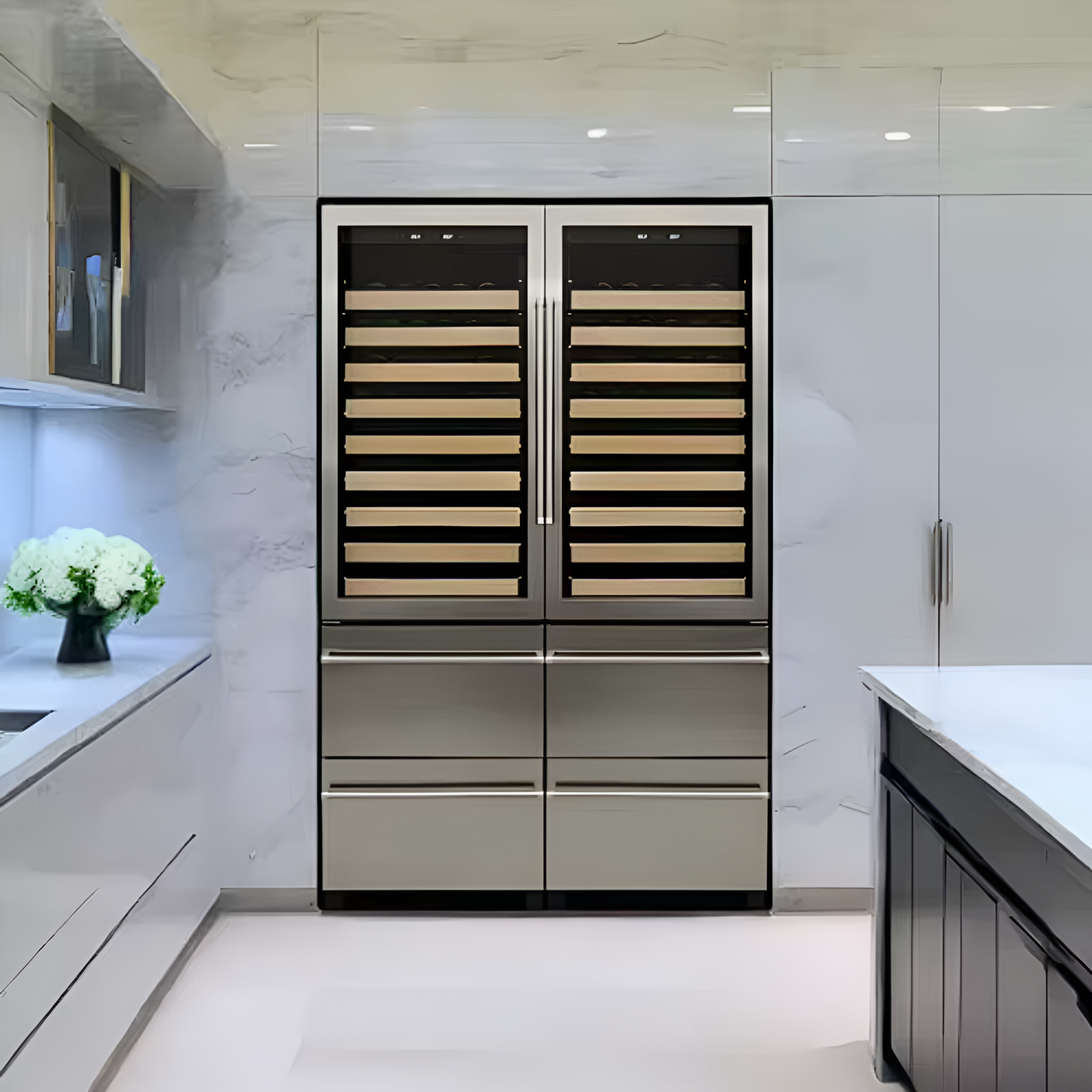 VinLuxe Torino Tall Dual-Drawer Wine Refrigerator